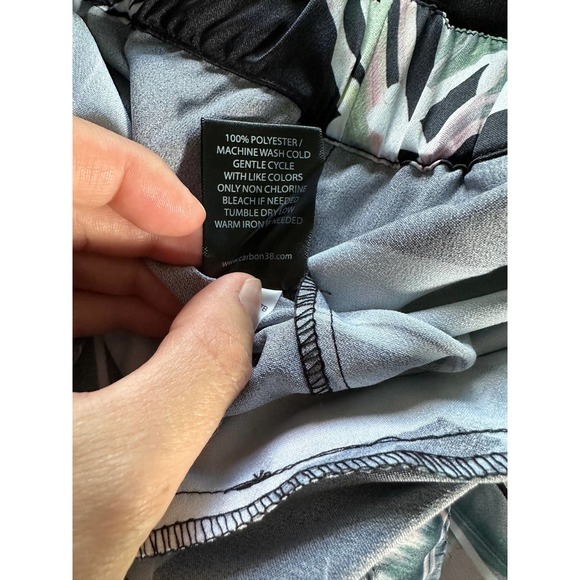 NWT Carbon38 Silky Drawstring Wide Leg Bird of Paradise Pants - Picture 5 of 5